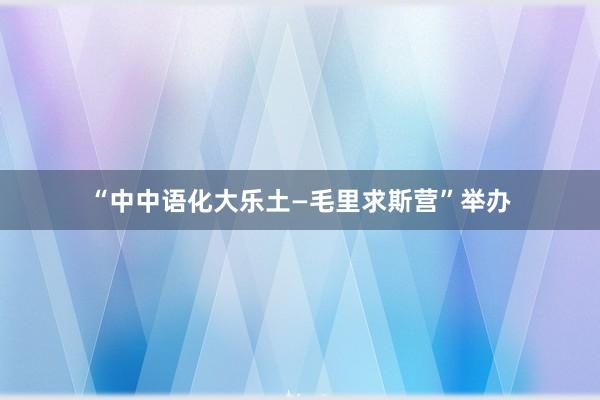 “中中语化大乐土—毛里求斯营”举办