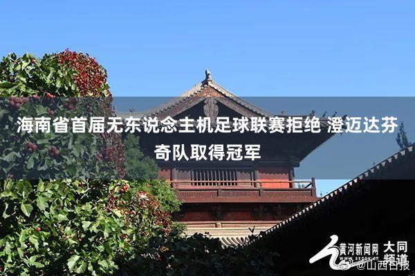 海南省首届无东说念主机足球联赛拒绝 澄迈达芬奇队取得冠军